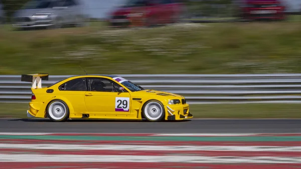 Panning Shot Racing Car Circuits Track — Stock Photo, Image