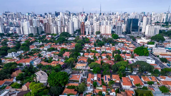Aerial View Ibirapuera Park Paulo Residential Buildings Lake Ibirapuera Park — Stock Fotó