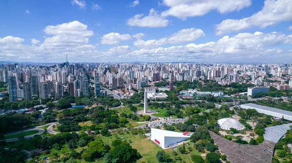 Aerial View Ibirapuera Park Sao Paulo Residential Buildings Lake Ibirapuera — Stock Fotó
