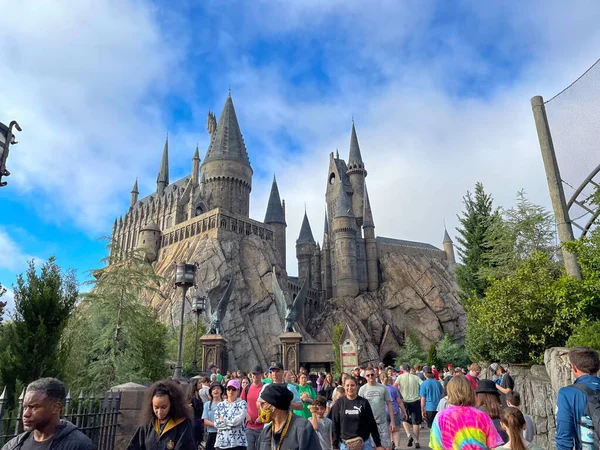 Universal Park Islands Adventure Orlando Florida Harry Potter Castle — стоковое фото