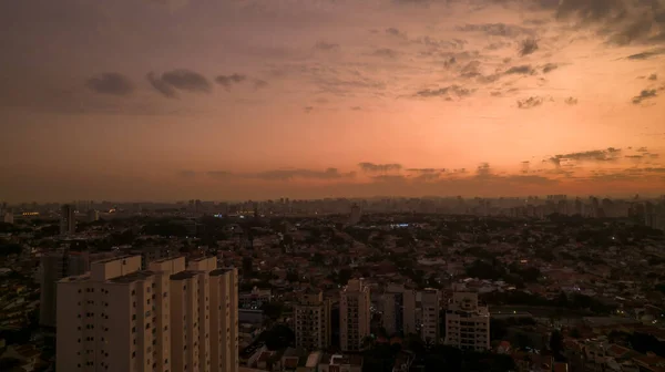 Όμορφη Ουρανό Σύννεφα Ένα Ηλιοβασίλεμα Στο Paulo Βραζιλία Στη Γειτονιά — Φωτογραφία Αρχείου