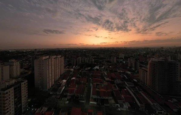 Beau Ciel Avec Des Nuages Dans Coucher Soleil Paulo Brésil — Photo