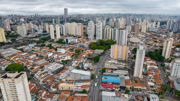 Veduta Aerea Del Quartiere Tatuap Paulo Brasile Viale Principale Nel — Foto Stock