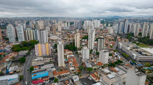 Brezilya Paulo Daki Tatuap Bölgesinin Hava Görüntüsü Mahalledeki Ana Cadde — Stok fotoğraf