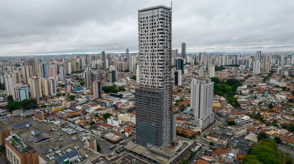 Vista Aérea Distrito Tatuap Paulo Brasil Avenida Principal Bairro Perto — Fotografia de Stock