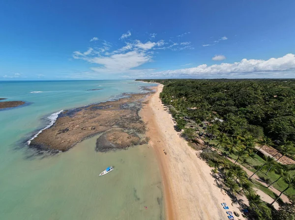 Aerial View Praia Espelho Porto Seguro Bahia Brazil Natural Pools — ストック写真