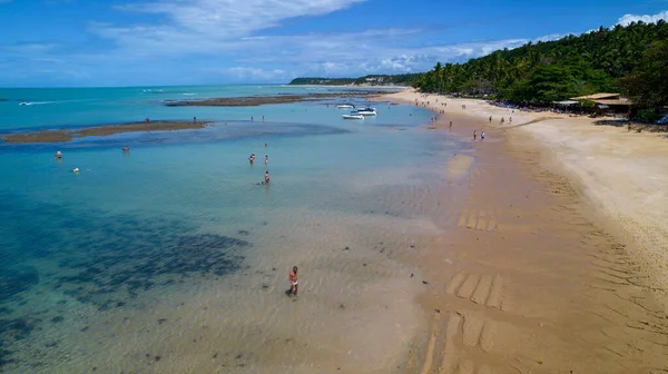 Aerial View Praia Espelho Porto Seguro Bahia Brazil Natural Pools — ストック写真