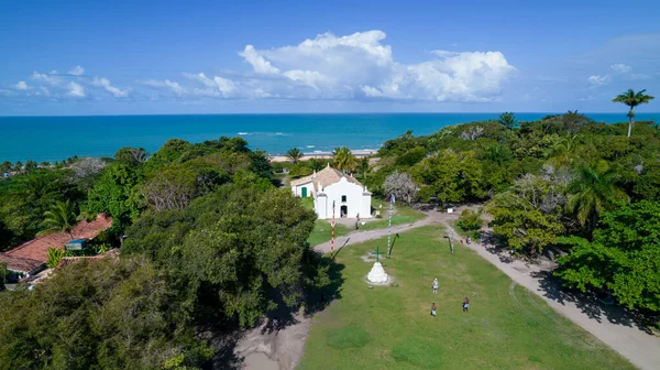 Aerial View Trancoso Porto Seguro Bahia Brazil Small Chapel Historic — ストック写真