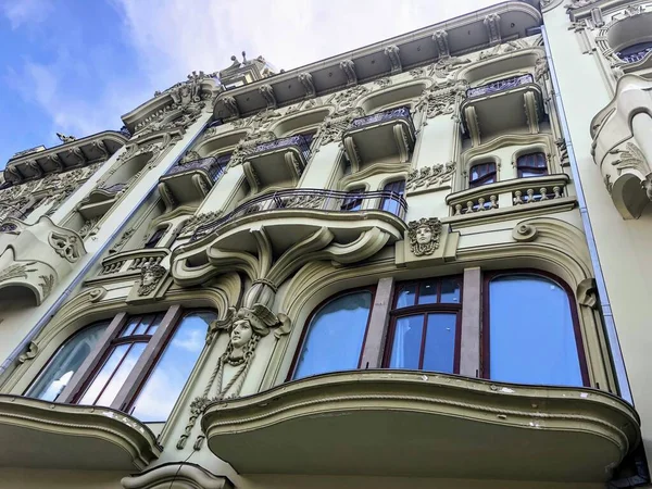 Deatails Belo Edifício Histórico Estilo Art Nouveau Grand Moscow Hotel — Fotografia de Stock