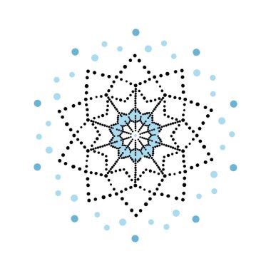 El yapımı Noel ve Yeni Yıl elementleri, kar taneleri.