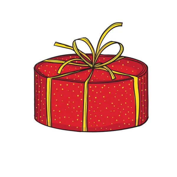 Ilustración vectorial dibujada a mano del regalo. — Vector de stock