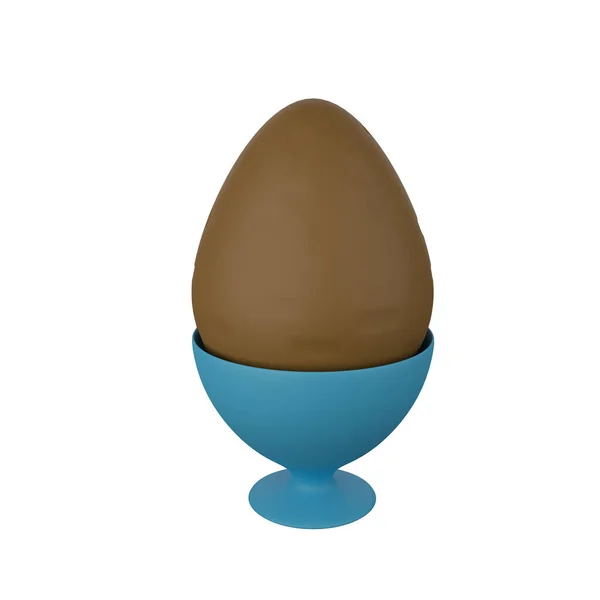 Cute 3d render egg - vegetable in a stand — Stock Photo, Image