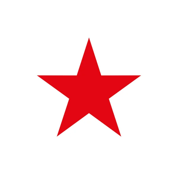 Röda Stjärnan Heraldiska Tecken Femuddig Stjärna Röda Arméns Symbol Isolerad — Stock vektor