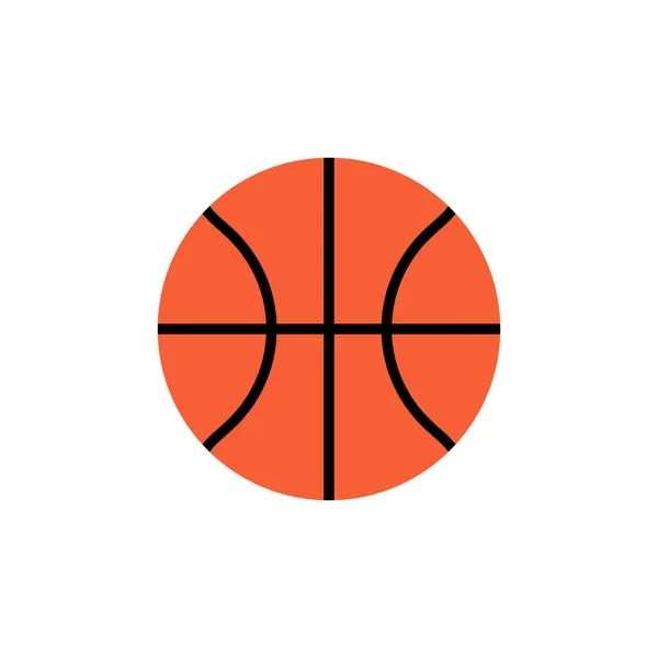 Basketball Basketball Icon Flat Image White Background Isolated Vector Illustration — Stock Vector