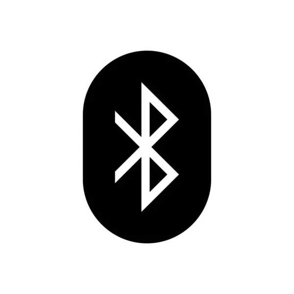 Значок Bluetooth Векторний Ізольований Знак Єднання Овальній Кнопці Піктограма Технології — стоковий вектор