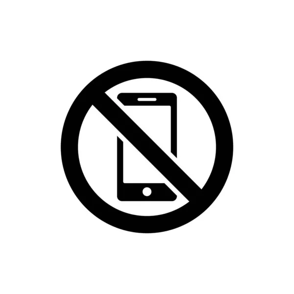 Phone Barring Icon Sign Prohibiting Use Phone Here Talking Calling — Stock Vector