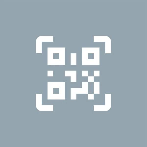 Код Пиктограмма Кода Значок Сканирования Чтения Qrcode Изолированный Векторный Значок — стоковый вектор