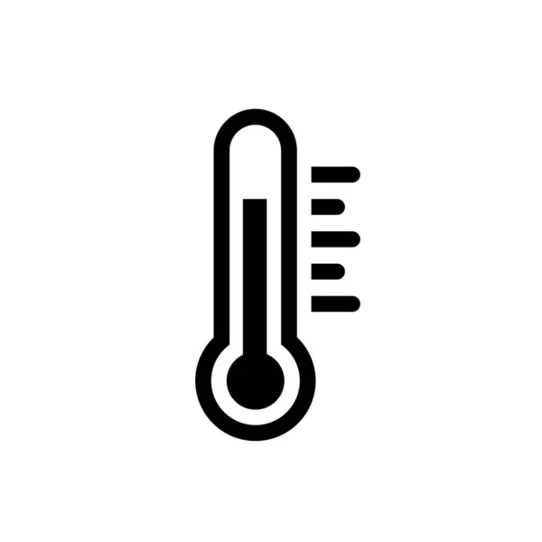Termometro Icona Lineare Temperatura Gradi Simbolo Caldo Freddo Pittogramma Termometro — Vettoriale Stock