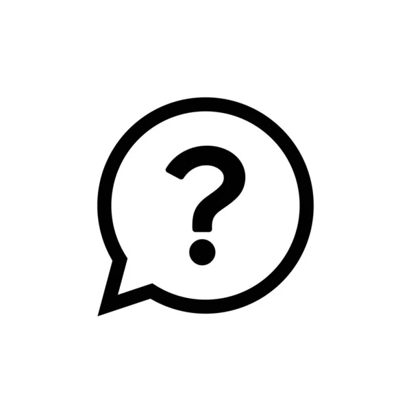 Point Interrogation Dans Icône Bulle Vocale Icône Message Chat Symbole — Image vectorielle