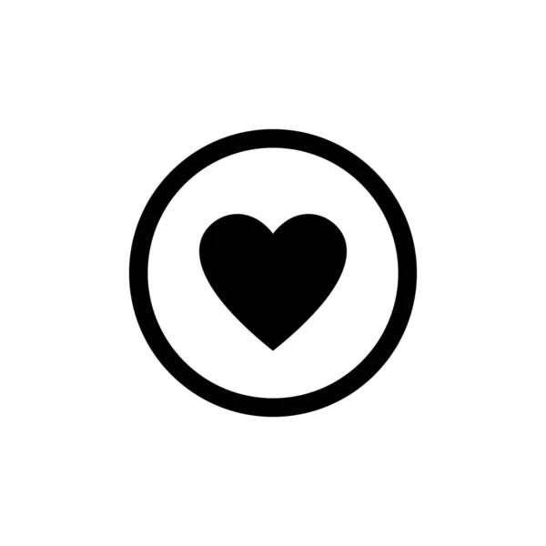 Cœur Dans Bulle Parole Icône Icône Message Chat Signe Cardiaque — Image vectorielle