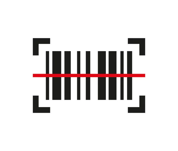 Vonalkód Ikon Fekete Vonalkód Piktogram Kijelölésre Vonalkód Vektor Szimbólum Elszigetelt — Stock Vector