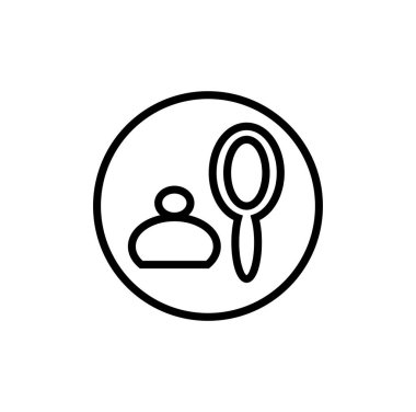 Parfüm ve kozmetik ürünlerinin sembolü, bir ayna ve daire şeklinde bir şişe. AB 'deki maddelerin etiketlenmesinde kullanılan uluslararası amblem.