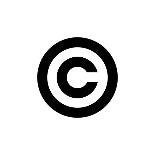 Векторна Піктограма Авторського Права Літера Колі Символ Знак Авторського Права — стоковий вектор