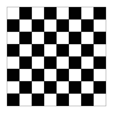 Siyah beyaz satranç tahtası. Boş dama tahtası var. Satranç deseni. Siyah ve beyaz kareler. Beyaz arkaplanda izole vektör illüstrasyonu.