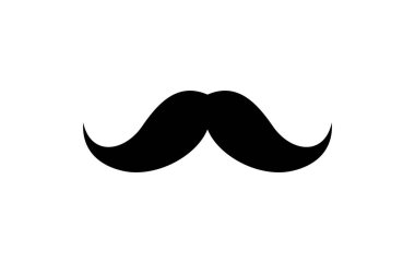 Retro bıyık ikonu. Eski tarz bıyıklar. Suç ortağı, fotoğraf çekimi için plaka. Beyaz arkaplanda izole vektör illüstrasyonu.