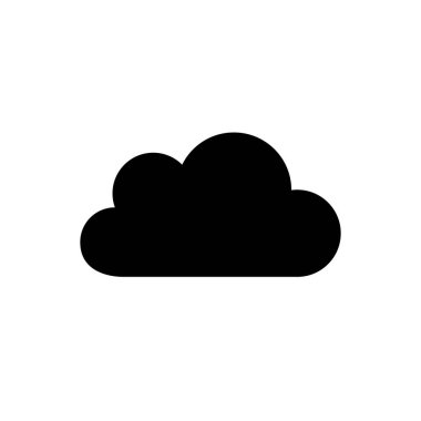 Bulut simgesi. Web sitesi için sunucu sembolü, mobil uygulama, ui. Veritabanı deposu. Beyaz arkaplanda izole vektör illüstrasyonu.