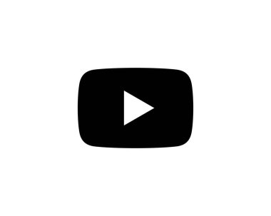 Siyah YouTube oynatma tuşu, YouTube videosu ve müzik simgesi. Çember içinde bir üçgen bir medya oyuncusunun sembolüdür. Video ve ses multimedya üretimi. Beyaz arkaplanda izole vektör illüstrasyonu.