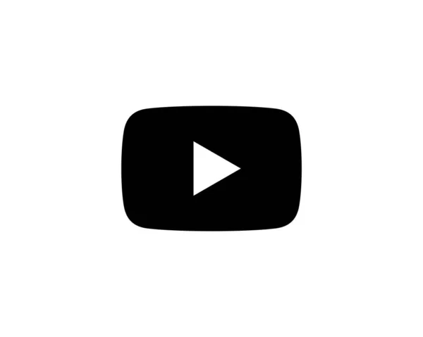 Siyah YouTube oynatma tuşu, YouTube videosu ve müzik simgesi. Çember içinde bir üçgen bir medya oyuncusunun sembolüdür. Video ve ses multimedya üretimi. Beyaz arkaplanda izole vektör illüstrasyonu.