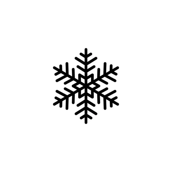 Ikona Vločky Nový Rok Vánoční Atribut Prvek Počasí Symbol Chladu — Stockový vektor