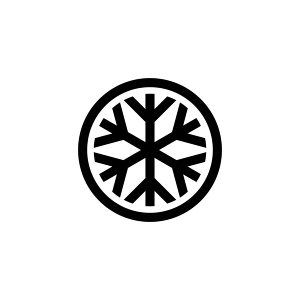 Icône Flocon Neige Nouvel Attribut Noël Élément Météorologique Symbole Froid — Image vectorielle