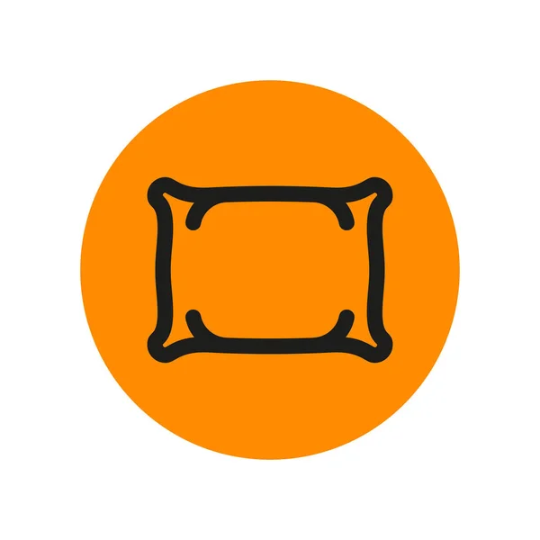 Значок Подушки Символ Сна Мягкости Изолированная Векторная Иллюстрация Белом Фоне — стоковый вектор