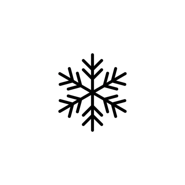 Ícone Floco Neve Atributo Ano Novo Natal Elemento Meteorológico Símbolo Gráficos Vetores
