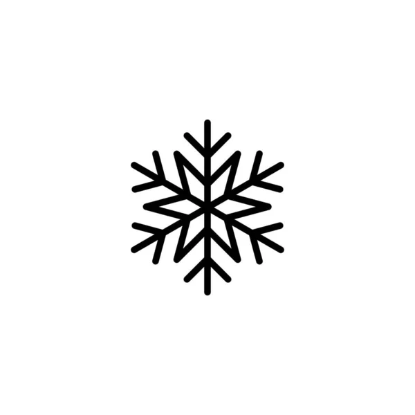 Ícone Floco Neve Atributo Ano Novo Natal Elemento Meteorológico Símbolo Ilustração De Bancos De Imagens