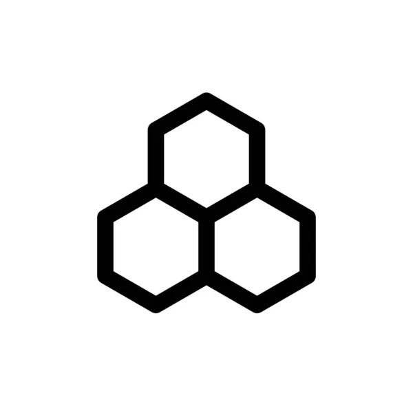 Honingraat Icoon Symbool Van Bijen Honing Hexagonale Vorm Geïsoleerde Vectorillustratie — Stockvector