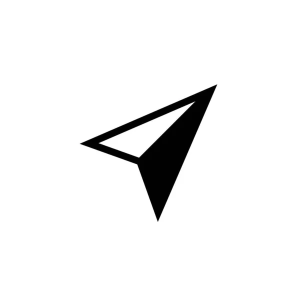 Cursor Ikon Nyíl Navigátor Mutató Tartózkodási Hely Irányjelző Szimbólum Háromszög — Stock Vector