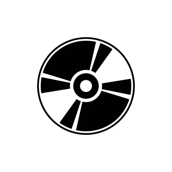 Lemez Ikon Kompakt Lemezkép Dvd Lemez Információk Rögzítésére Elszigetelt Vektor — Stock Vector