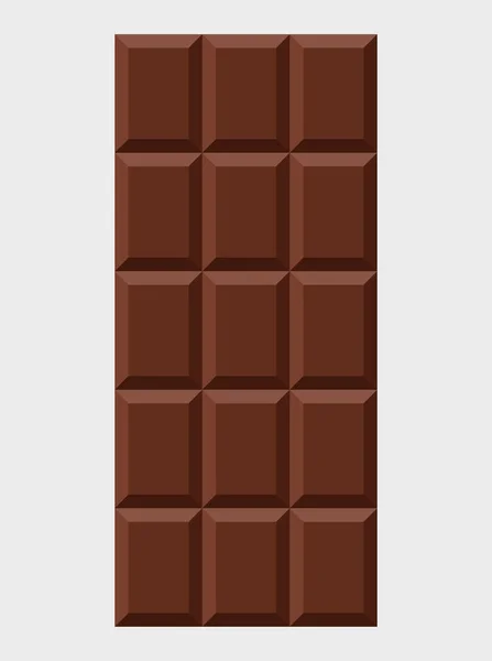 Una Chocolatina Chocolate Forma Bloques Rectangulares Ilustración Vectorial Aislada Sobre — Vector de stock