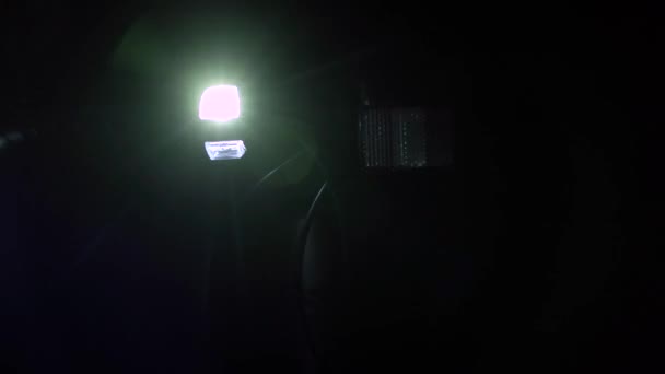 Bicycle Lamp Safety Night Bicycle Front Light — Wideo stockowe