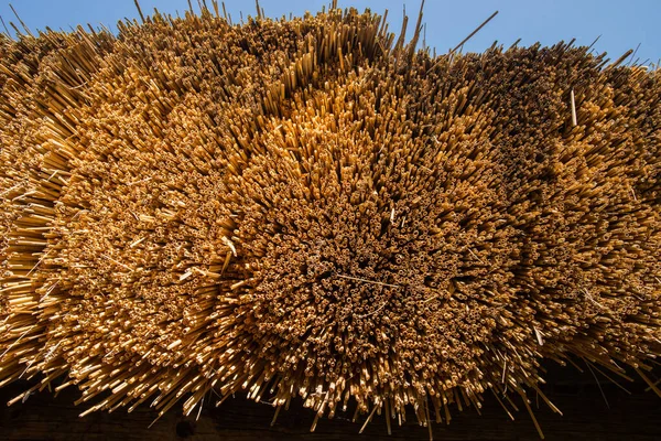 Close Thatched Roof Old Fashioned Country Cottage — Φωτογραφία Αρχείου