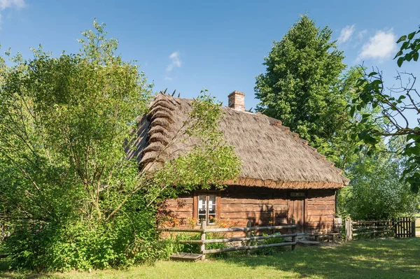 Thatched Cottage Nel Podlasie Museum Folk Culture Bialystok Voivodato Podlaskie — Foto Stock