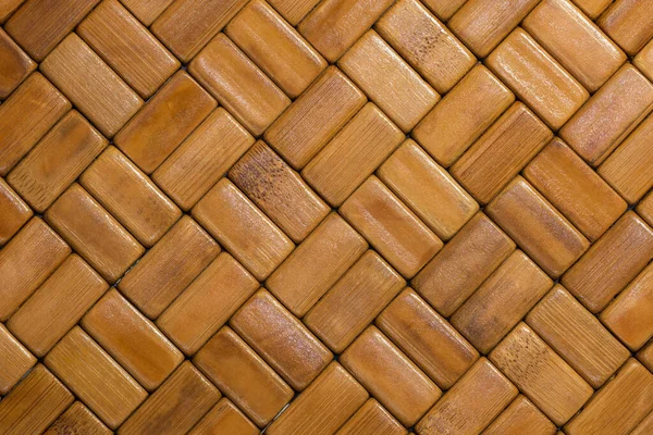 Placemat Bambu Estilo Tijolo Tapete Mesa Blocos Bambu Forma Retangular — Fotografia de Stock