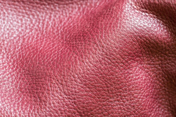 Selective Focus Real Cowhide Leather Its Grainy Texture Full Grain — Stock Photo, Image