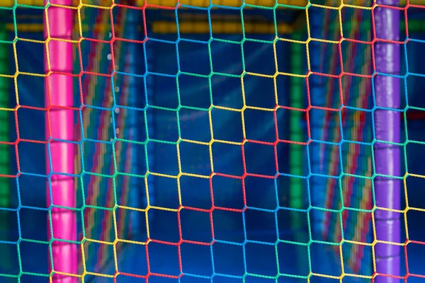 Schutznetz Mit Quadratischen Maschenverbindungen Das Kindergärten Für Sichere Spiele Verwendet — Stockfoto