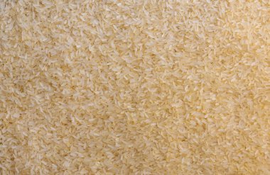 Arkaplan olarak pirinç dokusu kullanılıyor. Pirinç yakın plan. Doğu pazarındaki ürünler. Pazar.