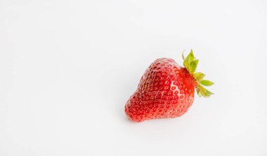 Strawberries isolated on a white background, With space for text