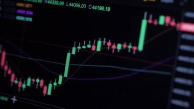 Borsadaki kripto para piyasasının büyüme ve düşüşünün grafiği.